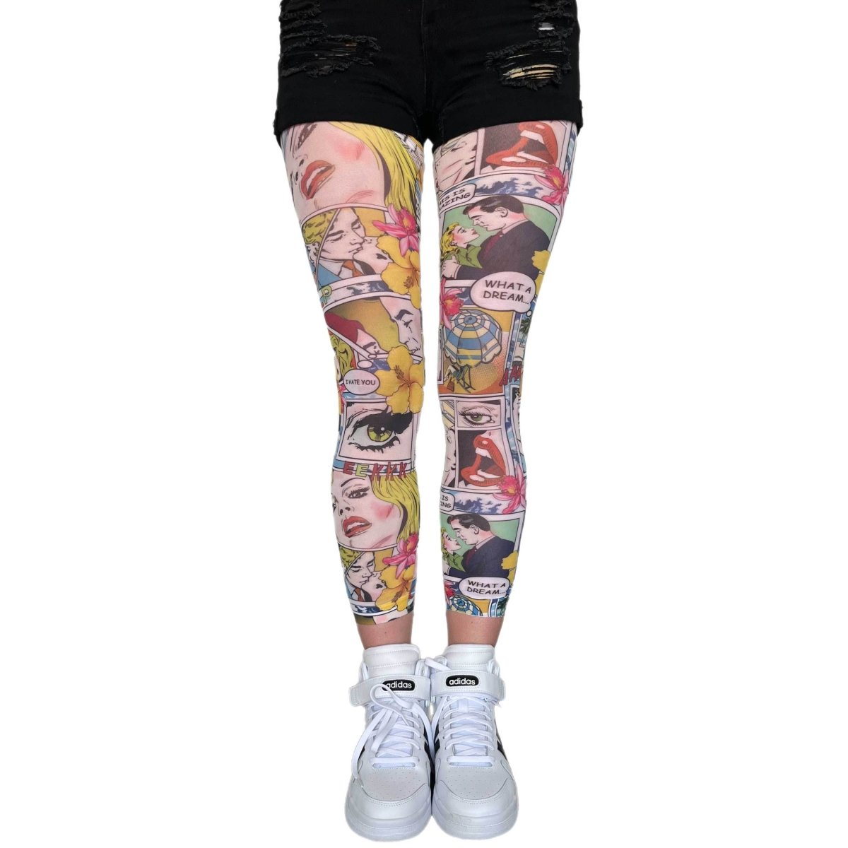 Comics Footless Tights - AQUALTA