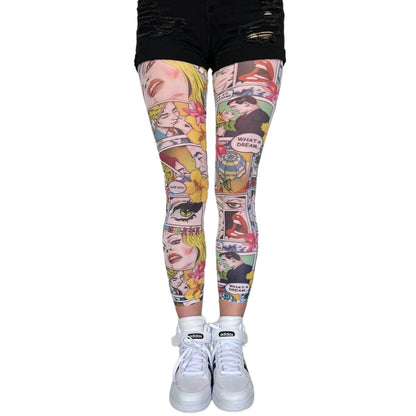 Comics Footless Tights - AQUALTA