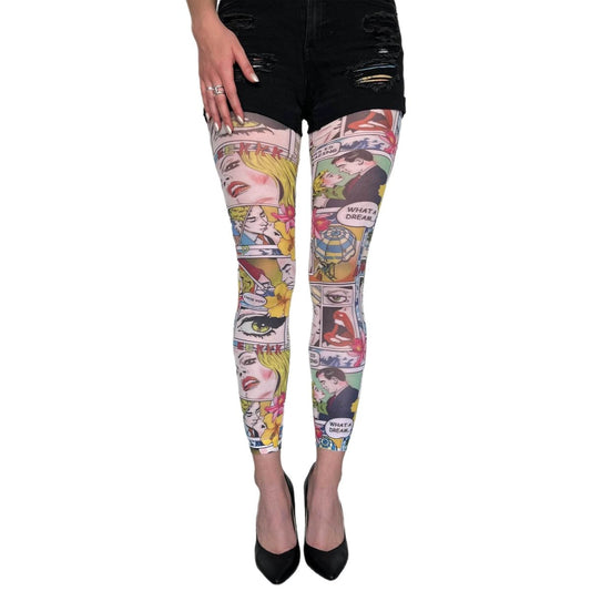 Comics Footless Tights - AQUALTA