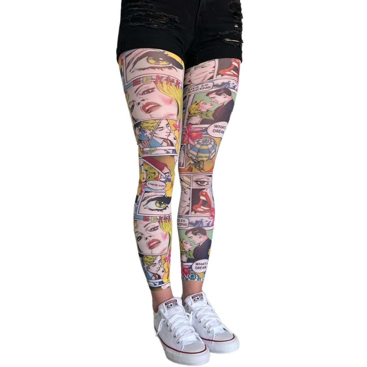 Comics Footless Tights - AQUALTA