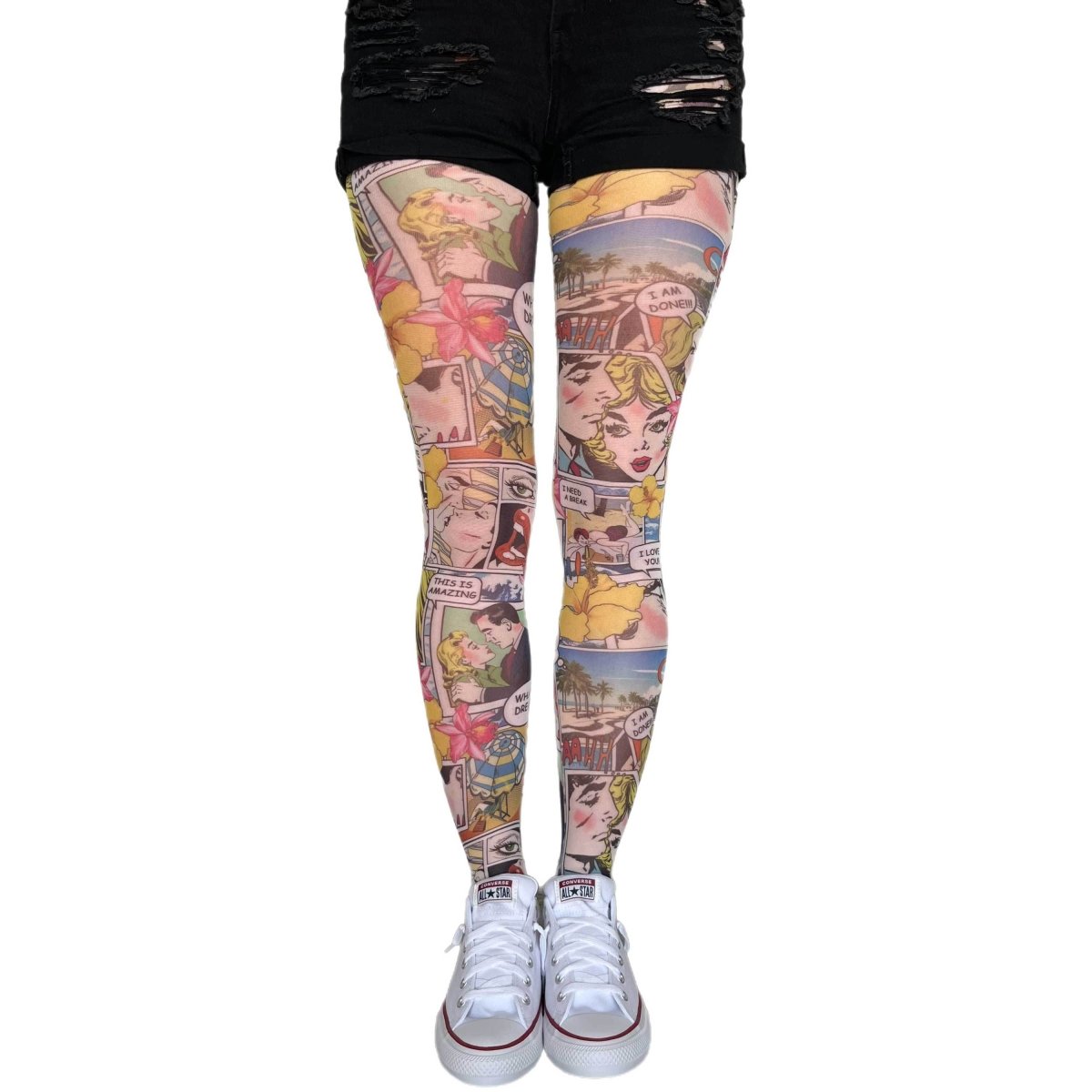 Comics Patterned Tights - AQUALTA