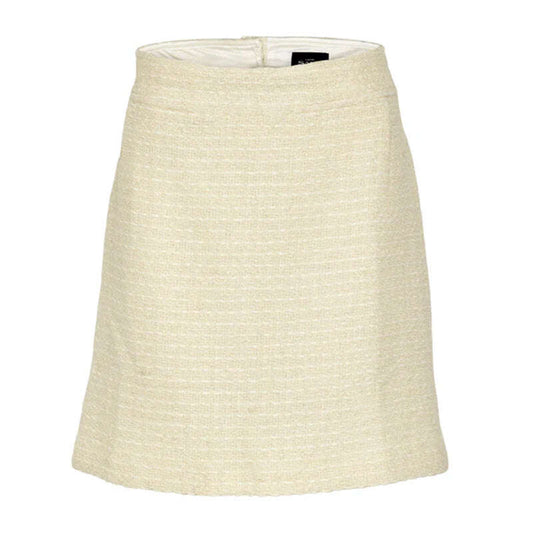 Cream Tweed Short Skirt - AQUALTA