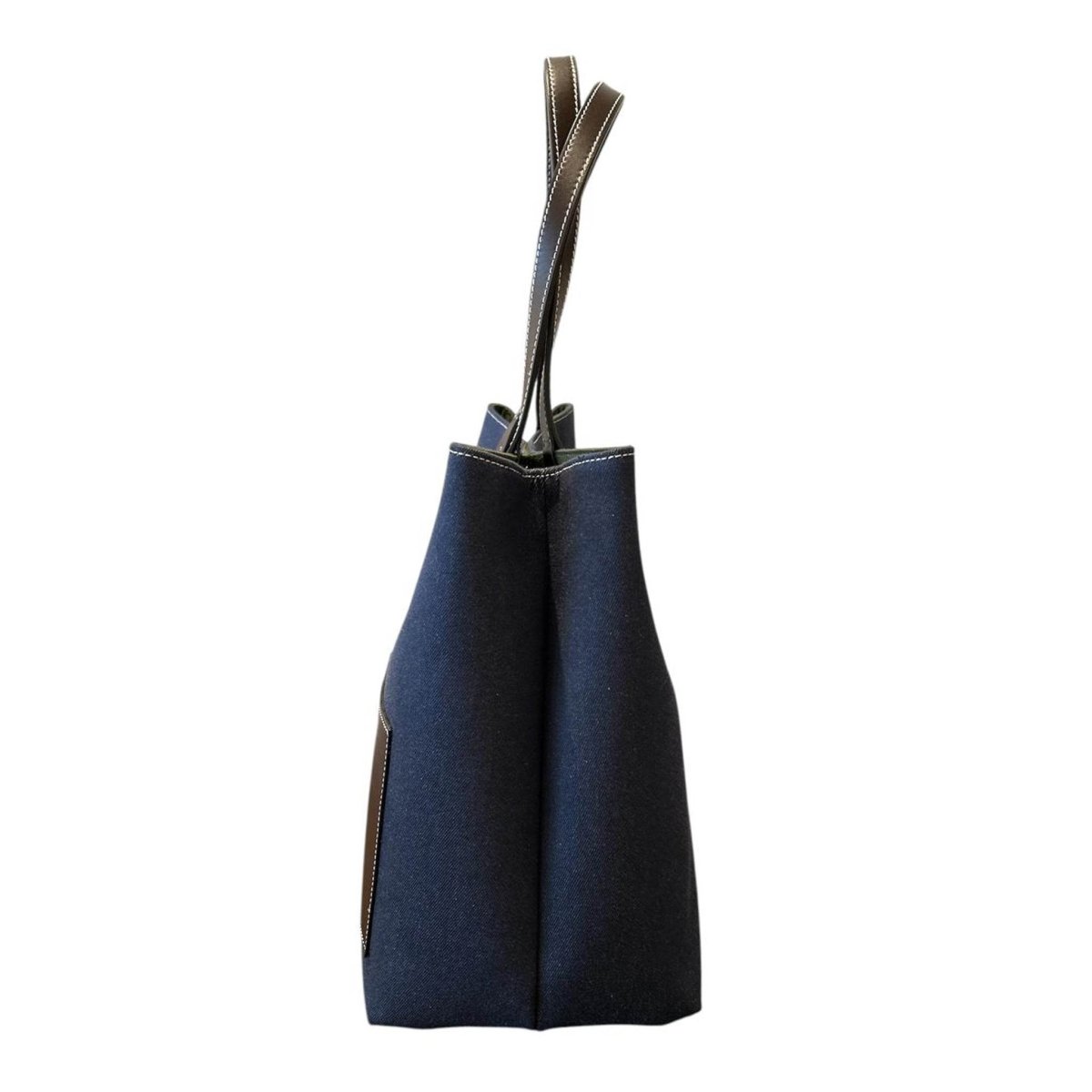Dark Denim Tote & with Black Leather straps - AQUALTA