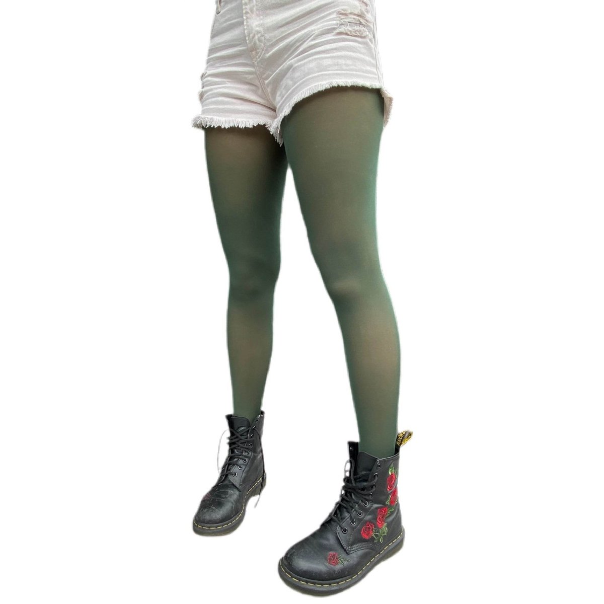 Dark Green Opaque Tights - AQUALTA