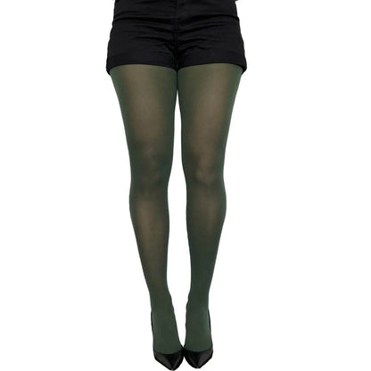 Dark Green Opaque Tights - AQUALTA