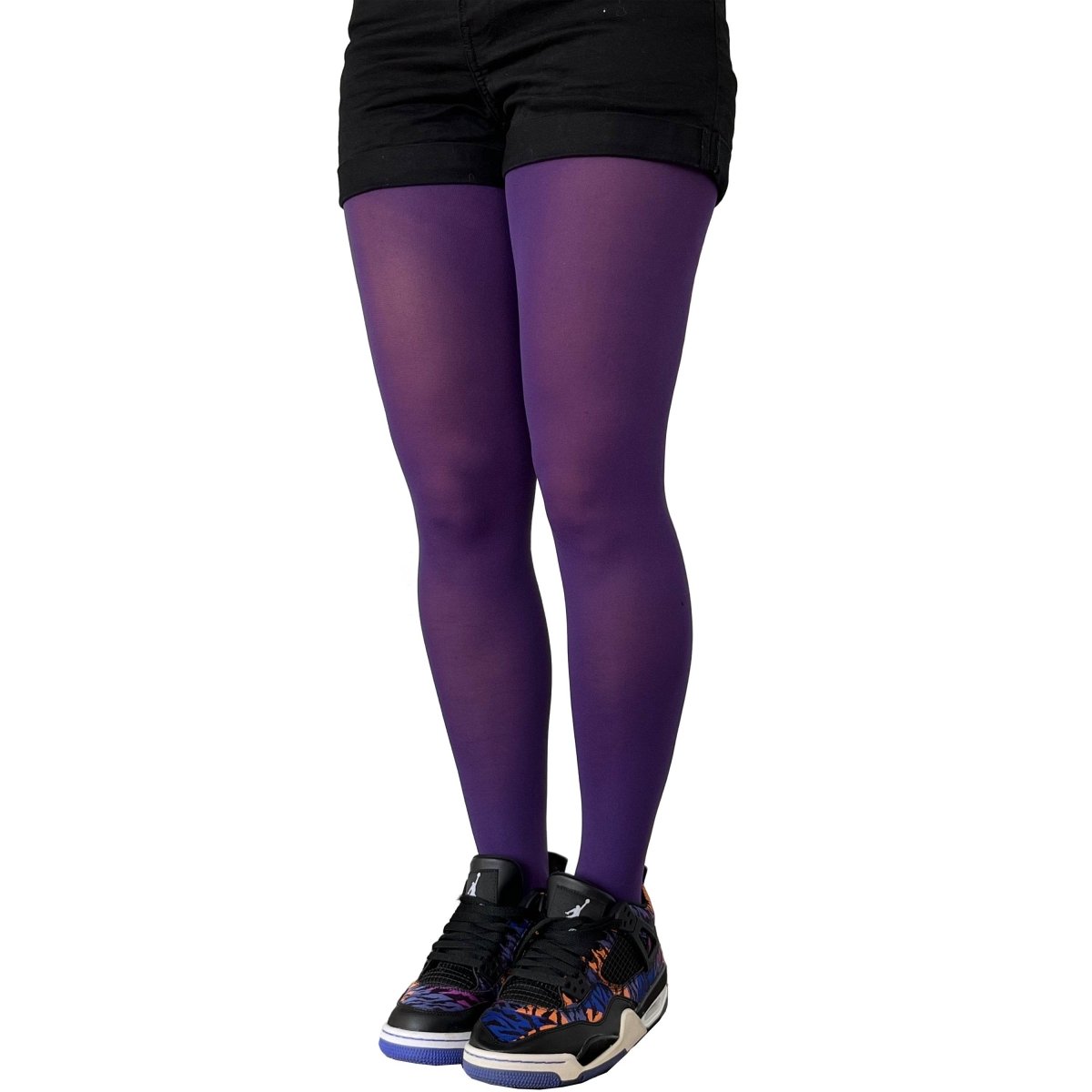 Dark Purple Opaque Tights - AQUALTA