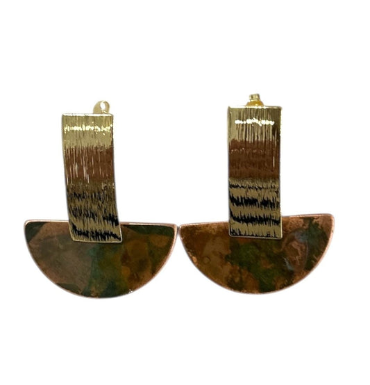 Earrings Geometric Brass & Copper Kira - AQUALTA