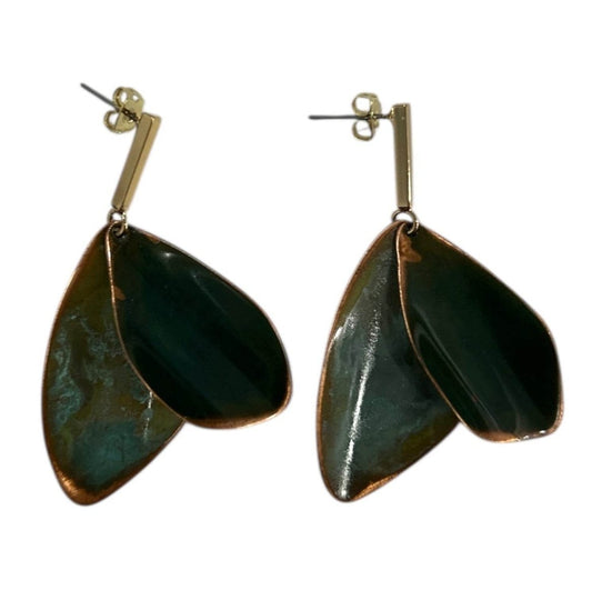 Earrings Geometric Brass & Copper Mira Mare - AQUALTA