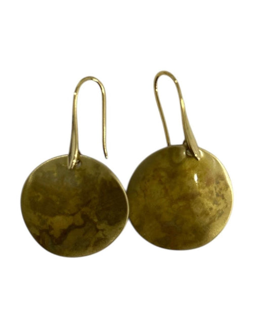 Earrings Geometric Brass & Copper Tondo - AQUALTA