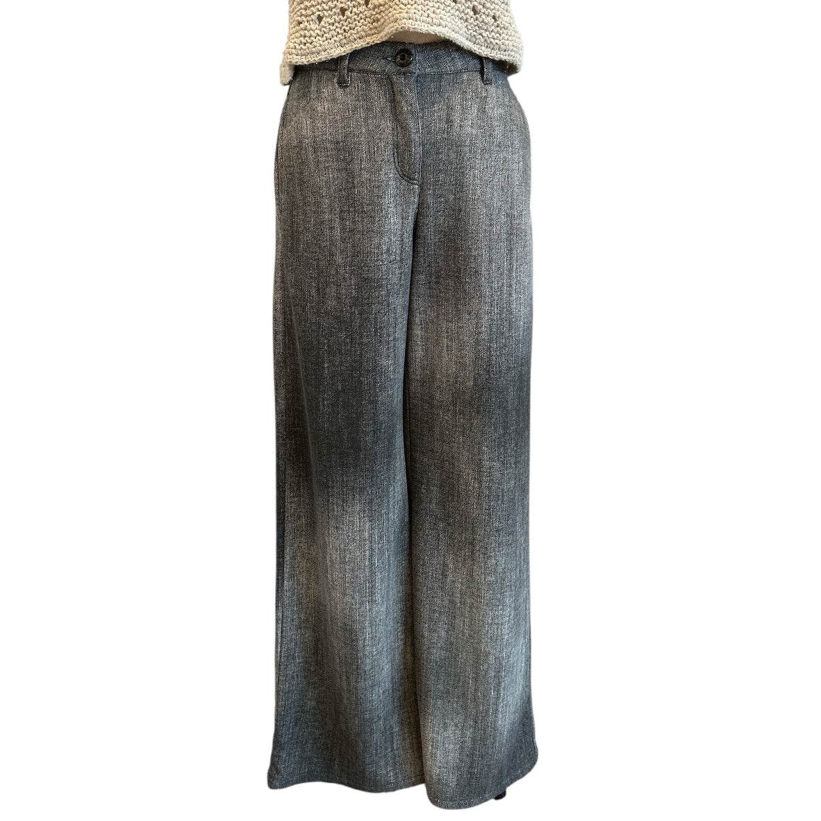 Flare cut Sweat rinse Pants Jeans style - AQUALTA