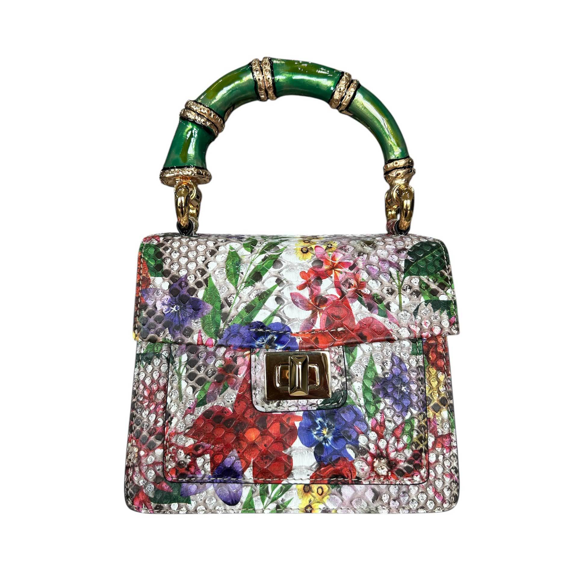 One of a Kind Handle bag Flowers - AQUALTA