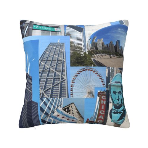 Chicago decorative Pillow cover 16 x 16
