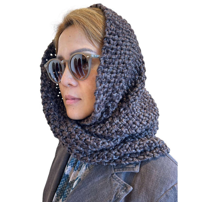 Gray  Neck warmer knit Tweed for Women Sold at Aqualta