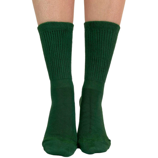 Green Extra Wide Bamboo Super Soft Socks For Women Malka Chic