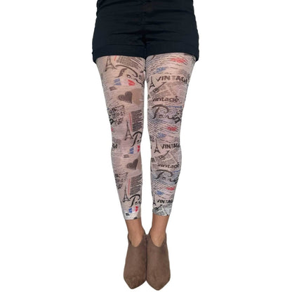 I Love Paris Footless tights for women - AQUALTA