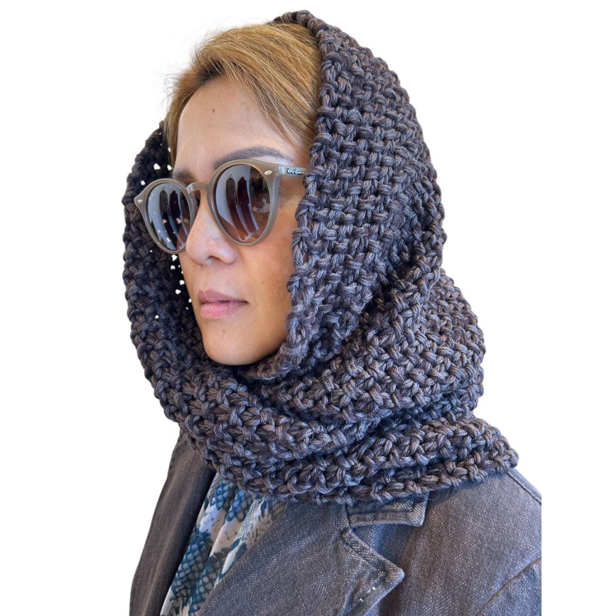 Infinity scarf Balloon knit Tweed - AQUALTA