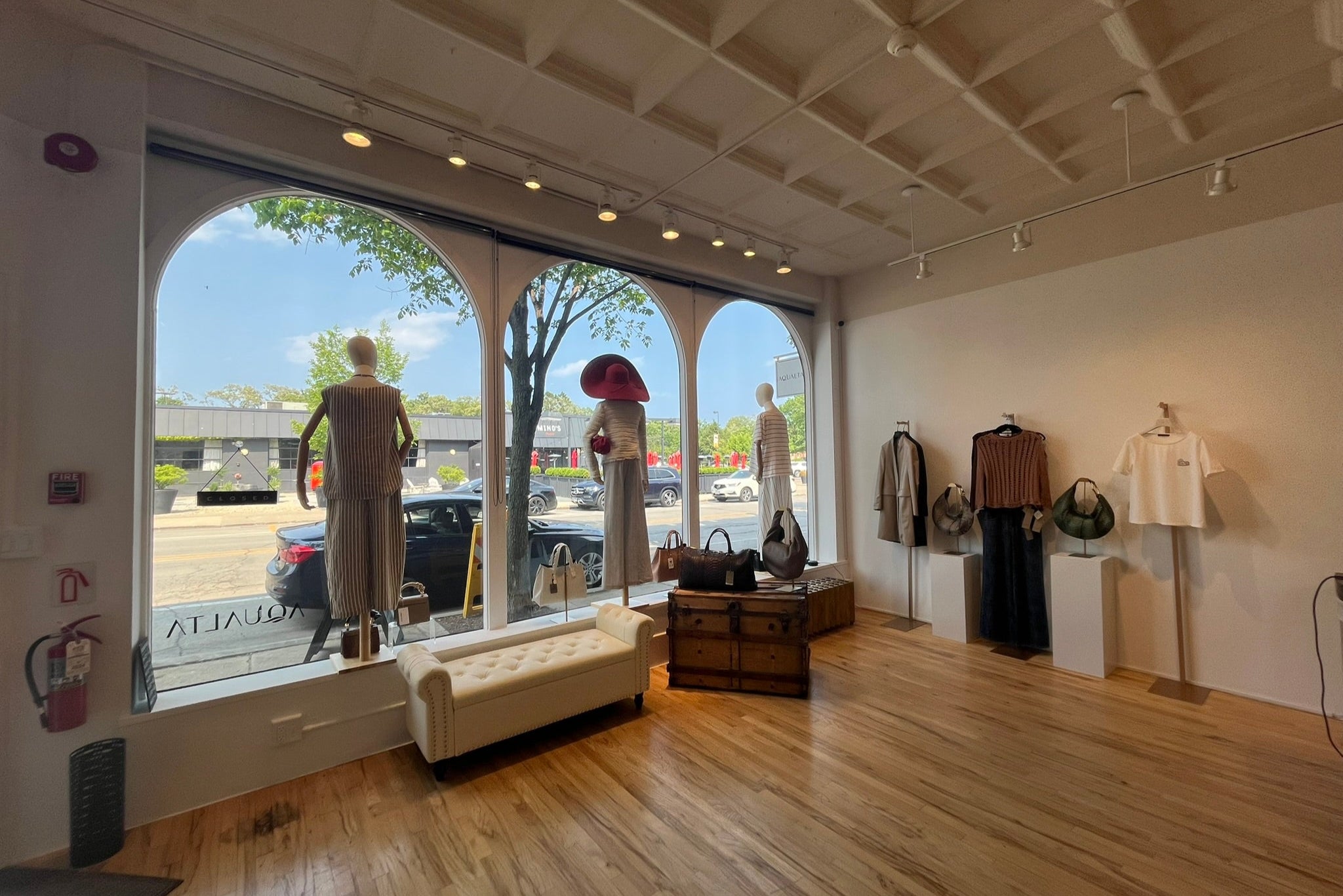 inside of Aqualta boutique in Winnetka, IL