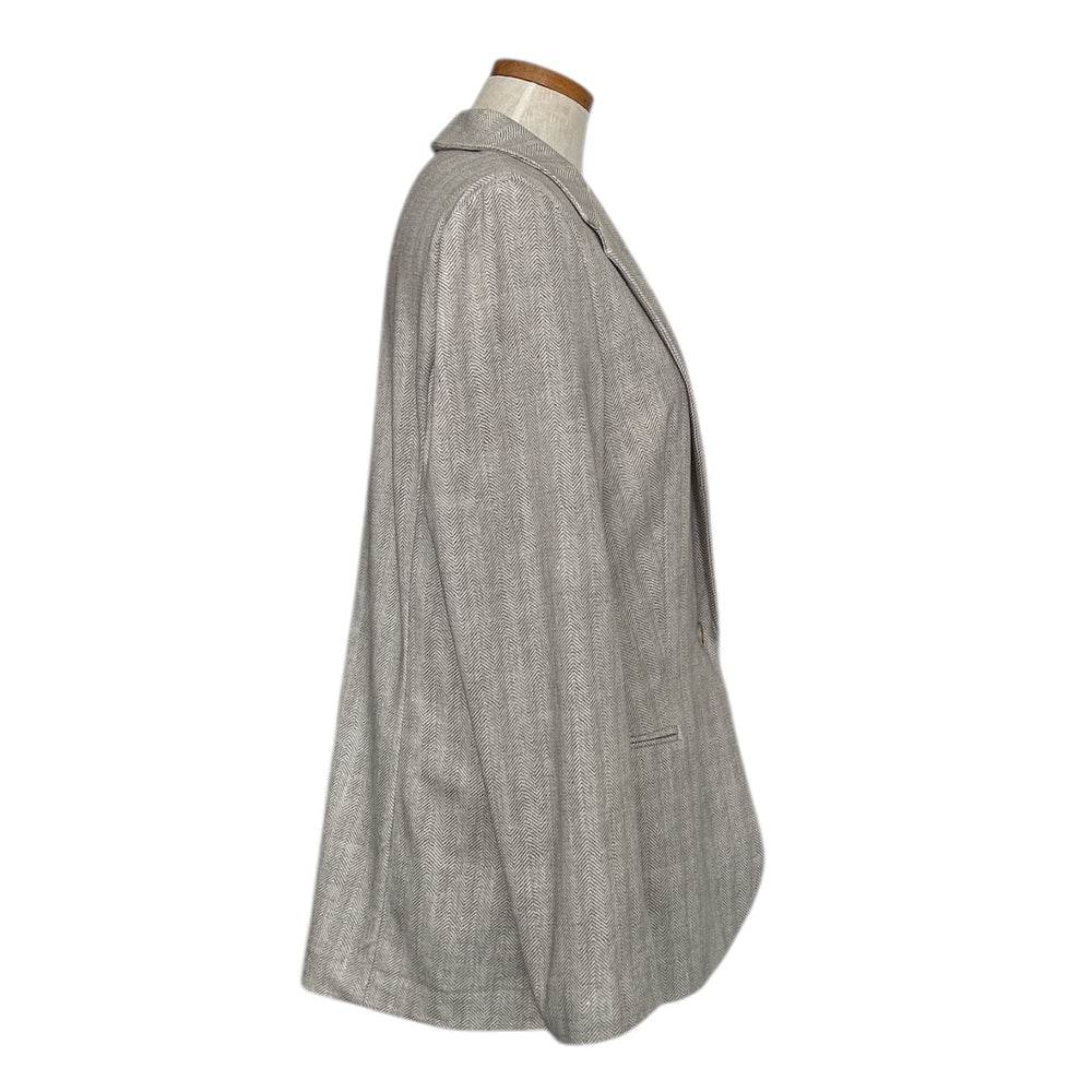 Jersey Jacket Classic Single breast White Herringbone - AQUALTA