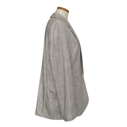 Jersey Jacket Classic Single breast White Herringbone - AQUALTA