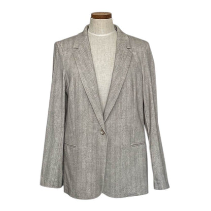 Jersey Jacket Classic Single breast White Herringbone - AQUALTA