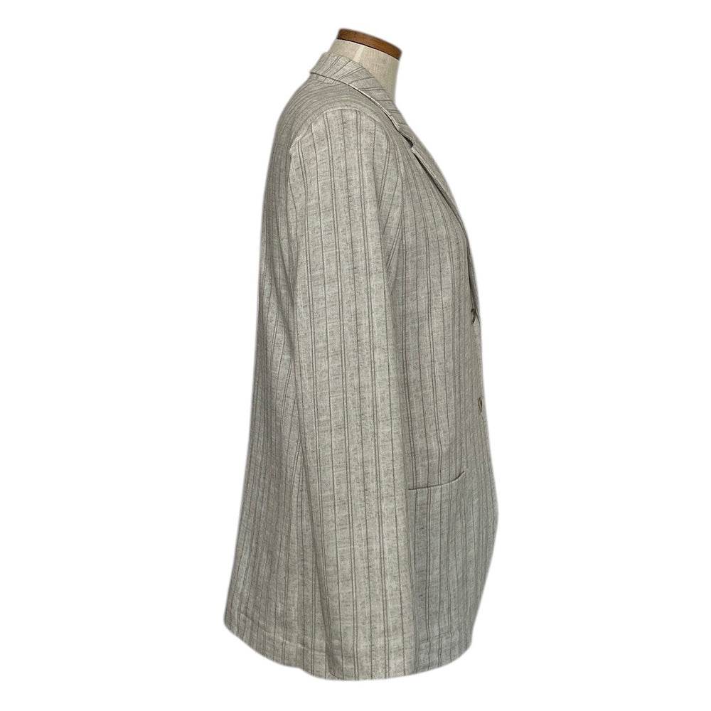 Jersey Jacket Classic Single breast White Pinstripe - AQUALTA