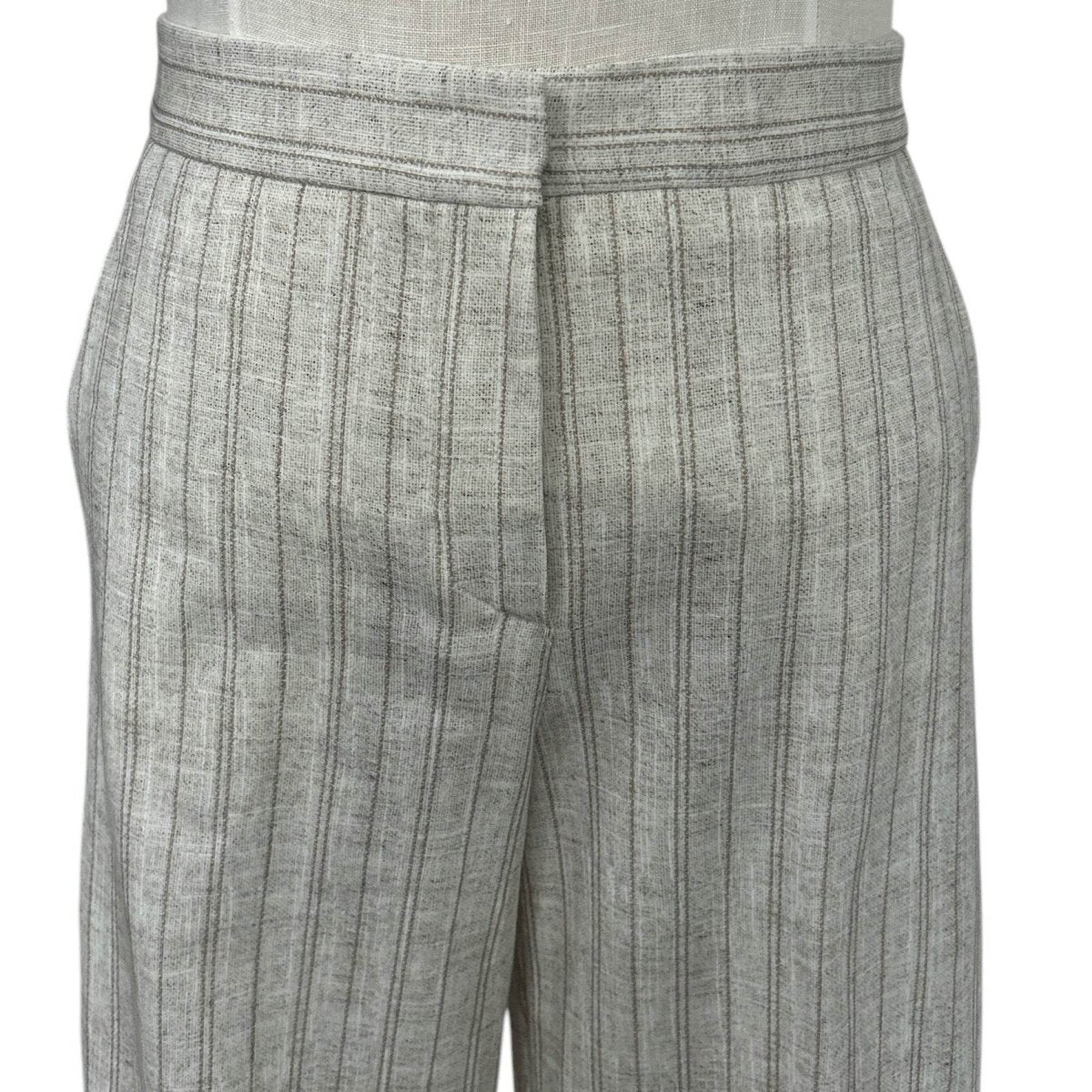 Jersey Palazzo Pants Classic Pinstripe White - AQUALTA