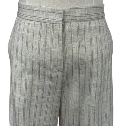 Jersey Palazzo Pants Classic Pinstripe White - AQUALTA