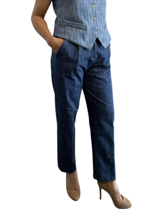 Jersey Pants Classic Blue Stripes - AQUALTA