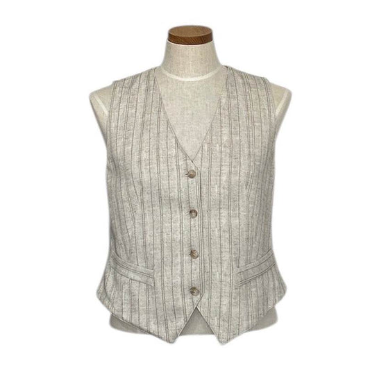 Jersey Vest Pinstripe White - AQUALTA