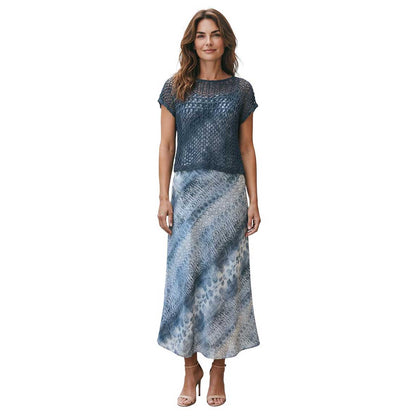 knit Mesh Tank top short sleeve Teal Chiara Toffanin sold at Aqualta 3