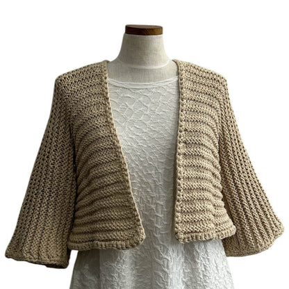knit Shrug Beige - AQUALTA