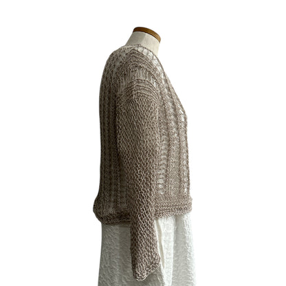 knit mesh close neck, One of a kind top collection, made by a skilled Italian Artist 2