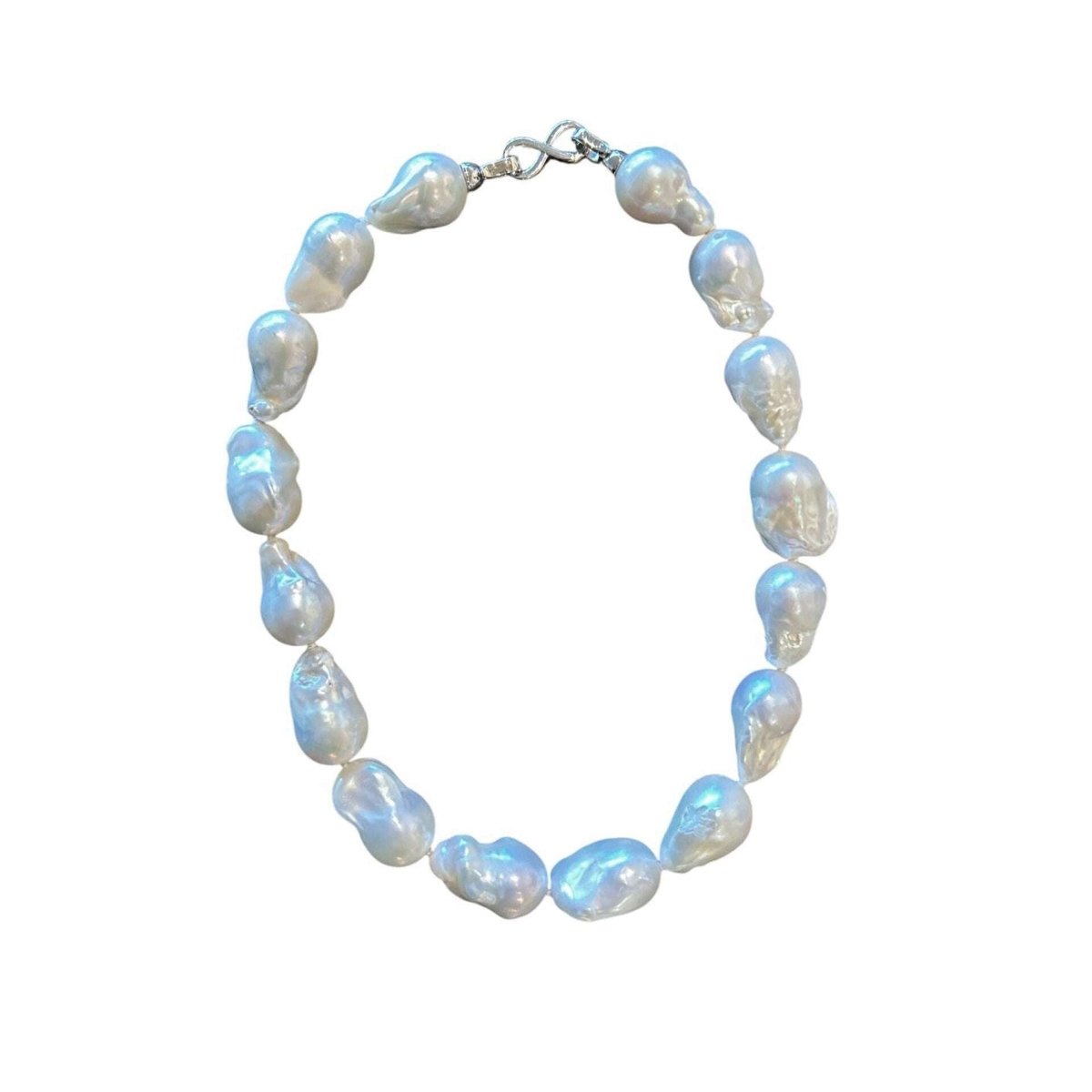 Large White Baroque Pearls Necklace - AQUALTA