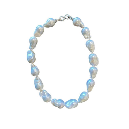 Large White Baroque Pearls Necklace - AQUALTA