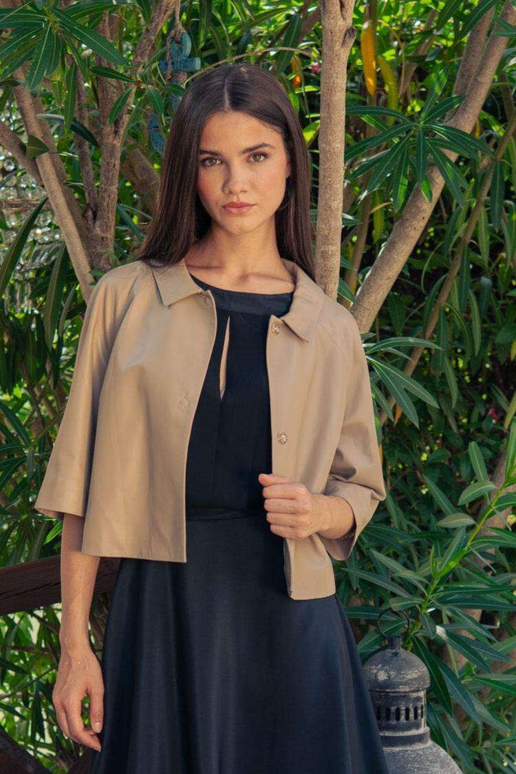 Leather Jacket Lido Sand - AQUALTA