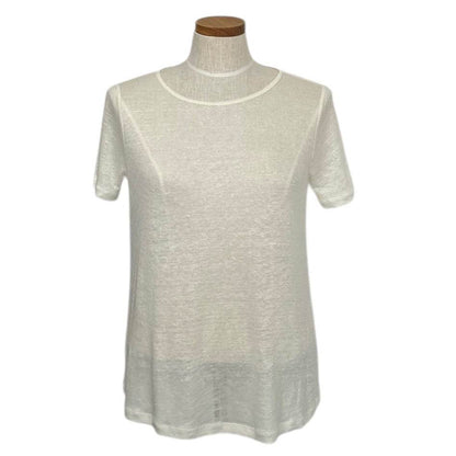 Linen Tee straight fit White - AQUALTA