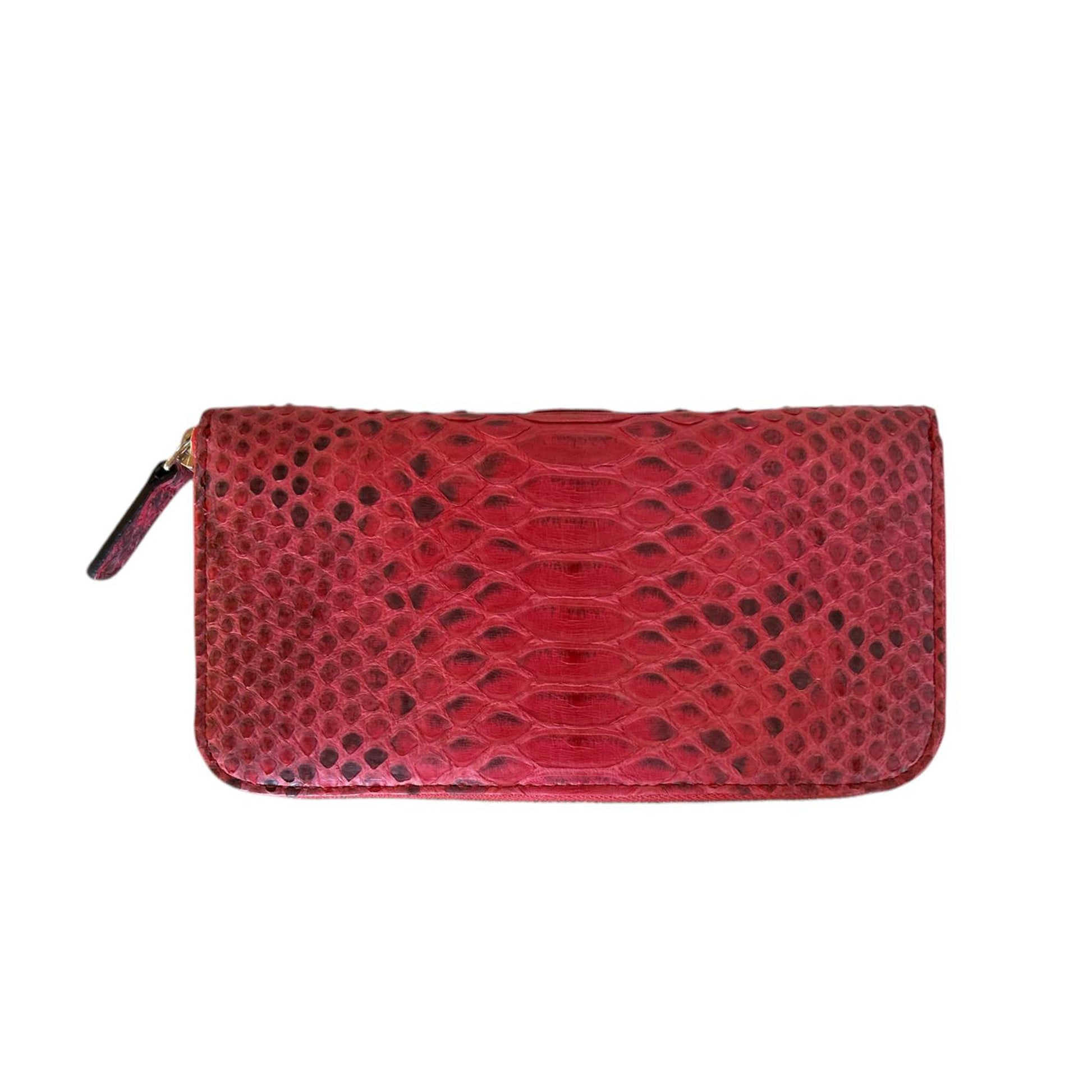 Long Zip Wallet Pink Python Biagini sold at Aqualta