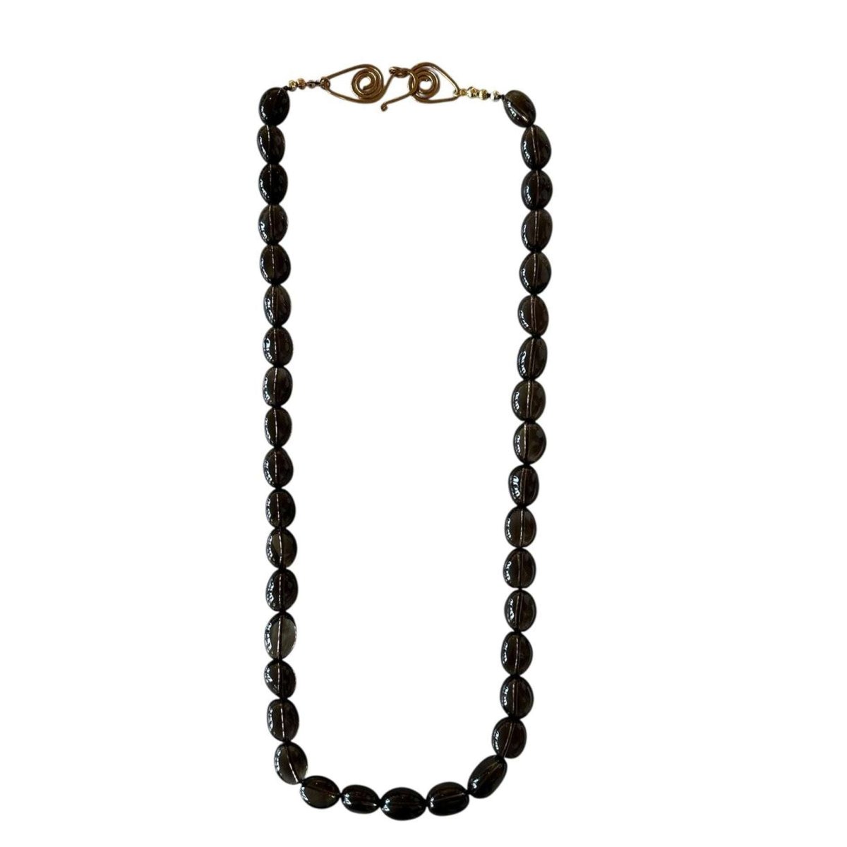 Long Smokey Quartz Nuggets Necklace - AQUALTA