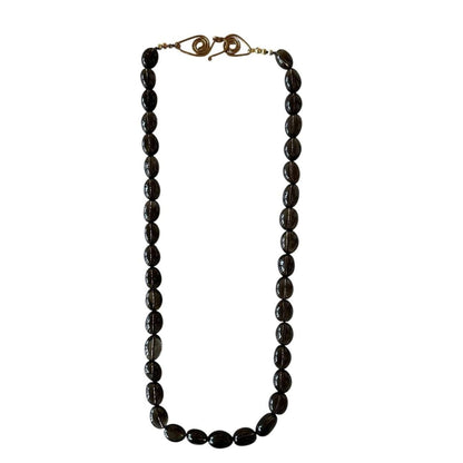 Long Smokey Quartz Nuggets Necklace - AQUALTA
