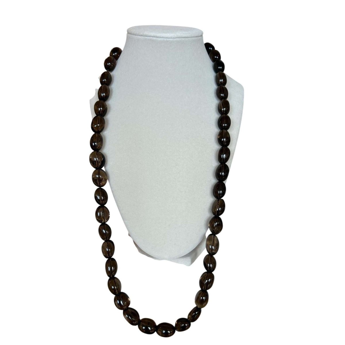 Long Smokey Quartz Nuggets Necklace - AQUALTA