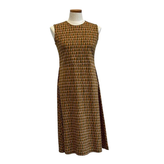 Mid length Shirtdress sleeveless Geometric Print - AQUALTA