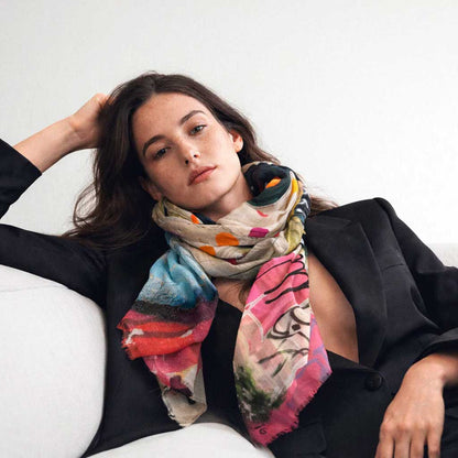 Silk Scarf Moments Isabelle Gougenheim sold at Aqualta