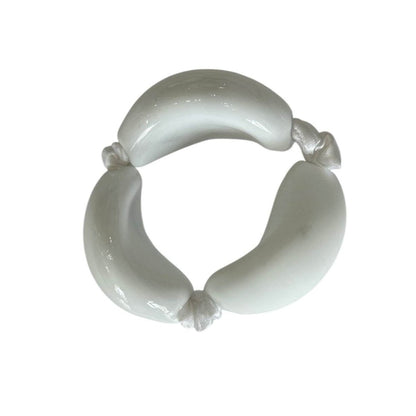 Murano Glass Bracelet Safiya White - AQUALTA