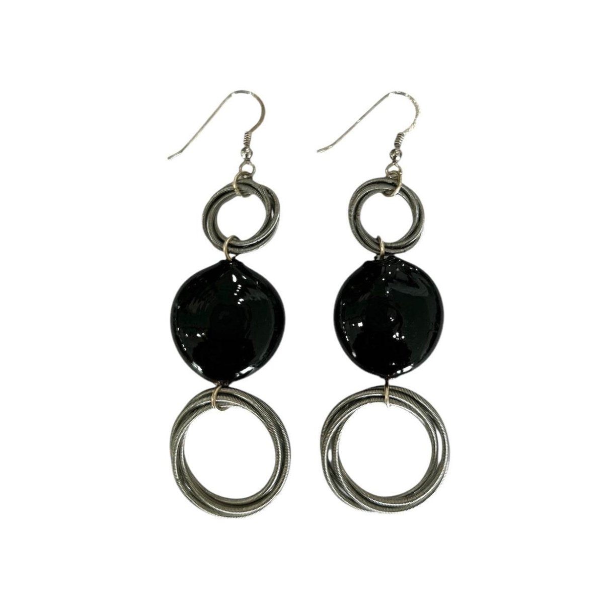 Murano Glass Earrings Amelia Black - AQUALTA