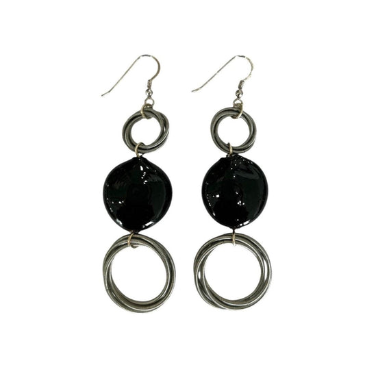 Murano Glass Earrings Amelia Black - AQUALTA