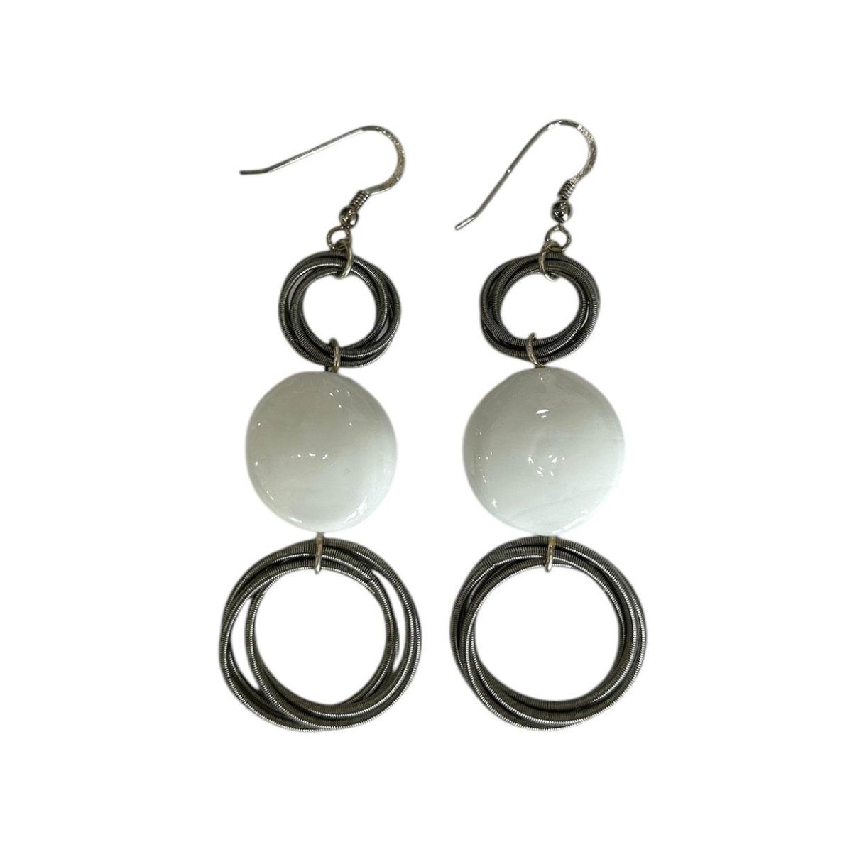 Murano Glass Earrings Amelia White - AQUALTA
