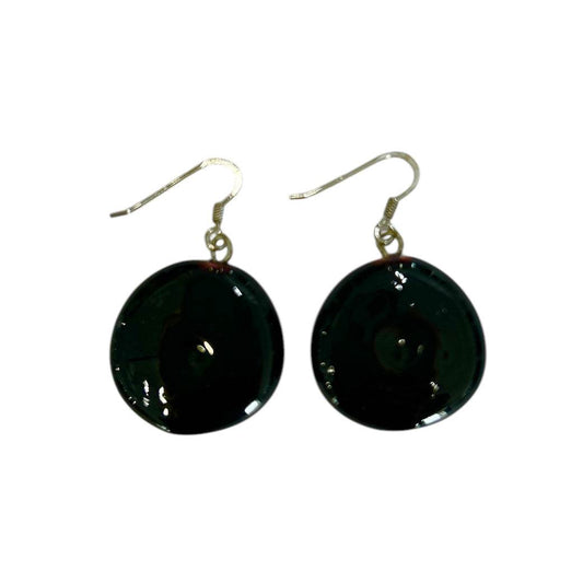 Murano Glass Earrings Matera Black - AQUALTA