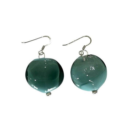 Murano Glass Earrings Matera Sage Green - AQUALTA