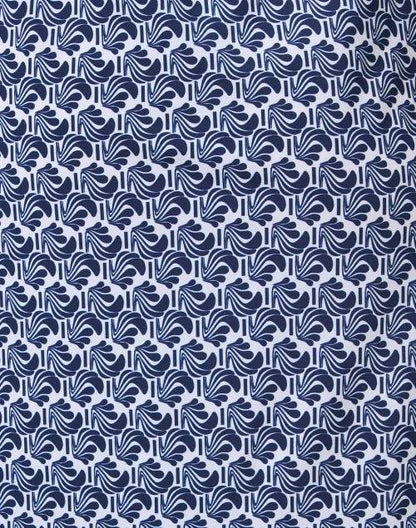 Navy Print long Shirt Dress - AQUALTA