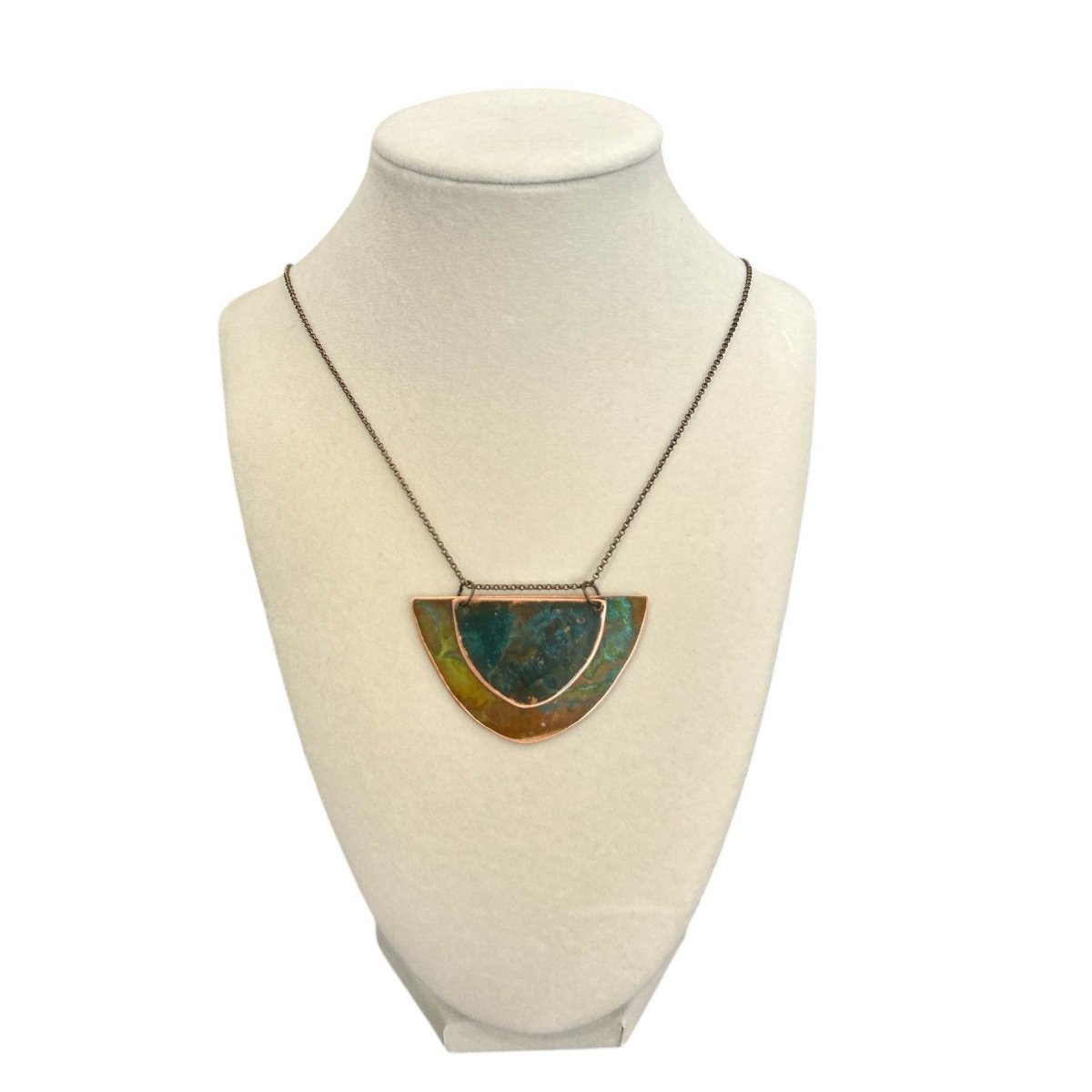Necklace Geometric Brass & Copper Pluto - AQUALTA